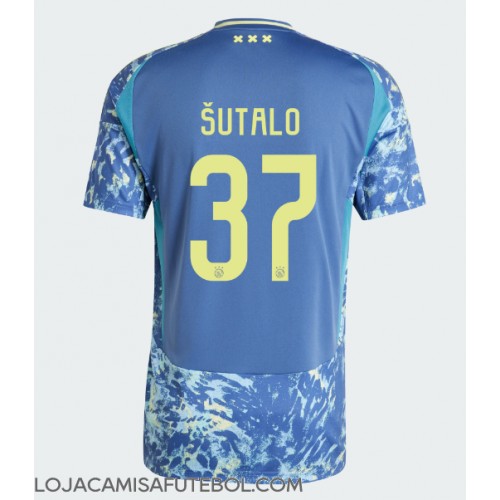 Camisa de Futebol Ajax Josip Sutalo #37 Equipamento Secundário 2024-25 Manga Curta